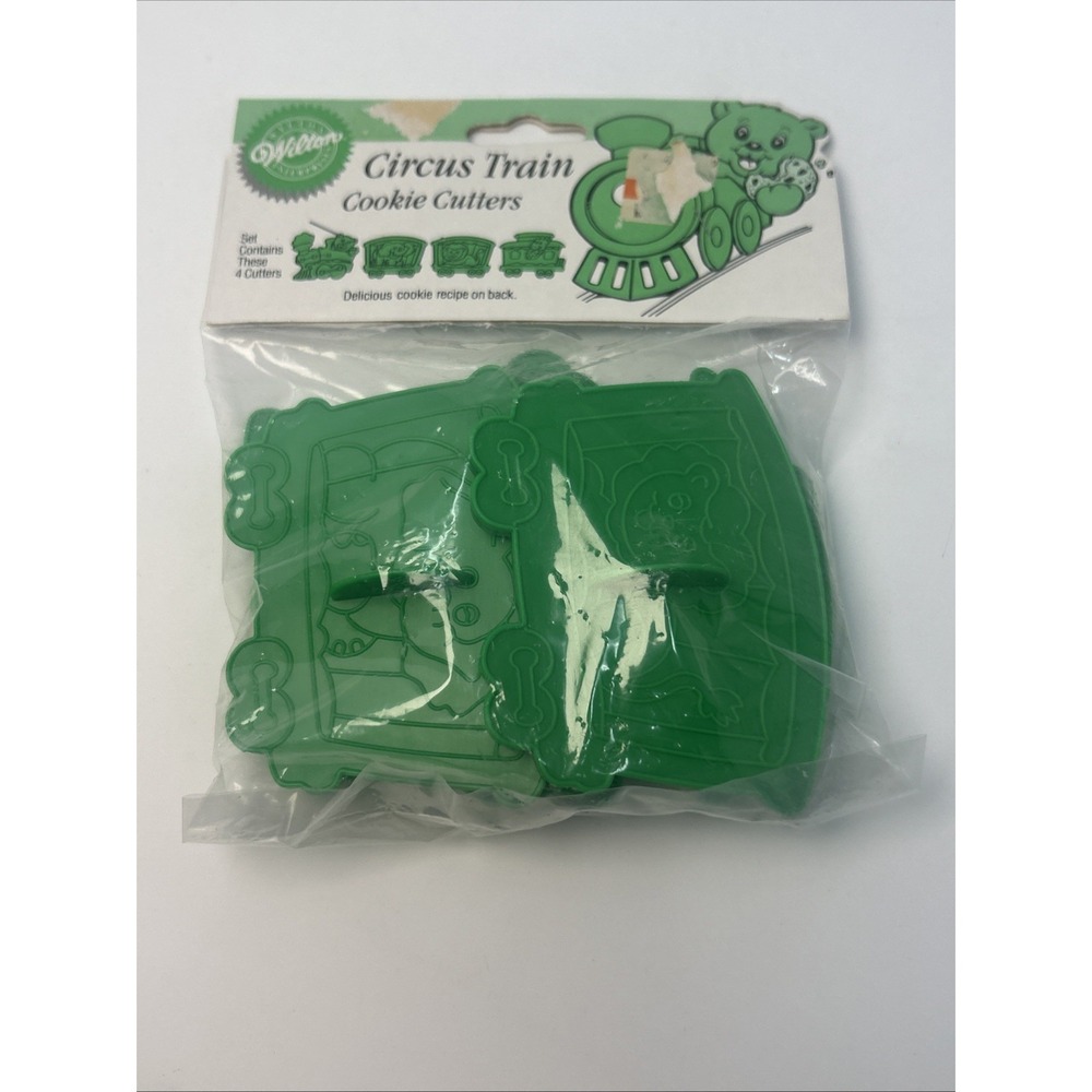 NEW Vintage Wilton Circus Train Cookie Cutters Set Of 4 1990